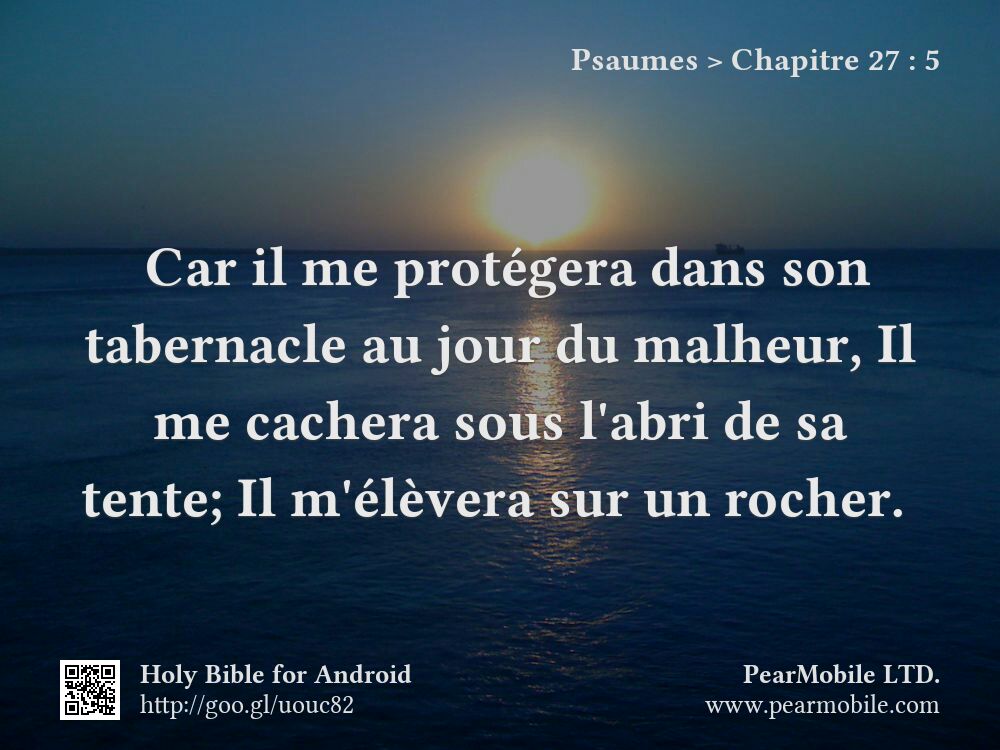 Psaumes, Chapitre 27:5